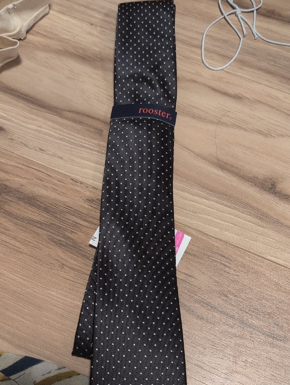 Oster Blue Tie with White Microdots